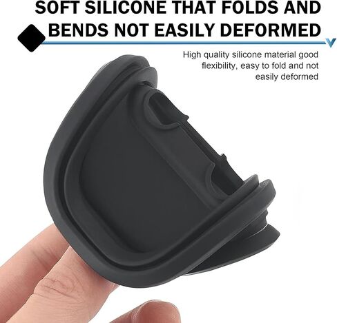 4 PCS Car Door Latch Lock Cover, Silicone Lock Protector Covers, Anti-Rust Noise Dampers Lock Protective Cover Parts, Self-Adhesive Door Lock Latch Protector Accessories (Black) in Saudi Arabia