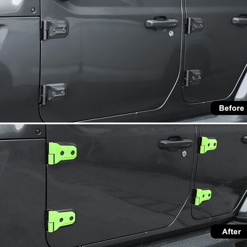 8PCS Door Hinge Cover Trim Accessories for 2018-2024 Jeep Wrangler JL JLU for 2020-2024 Jeep Gladiator JT (Black) in Saudi Arabia