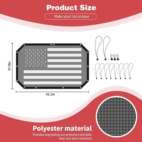 for Jeep JK Roof Sunshade, JKU Mesh Bikini Top Sun Shade Compatible with Jeep Wrangler JK 2007-2017 2Door Black Exterior Accessories in Saudi Arabia