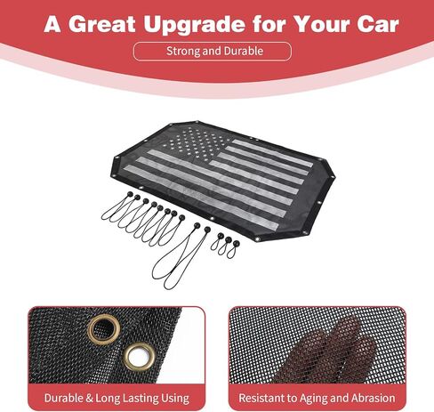 for Jeep JK Roof Sunshade, JKU Mesh Bikini Top Sun Shade Compatible with Jeep Wrangler JK 2007-2017 2Door Black Exterior Accessories in Saudi Arabia