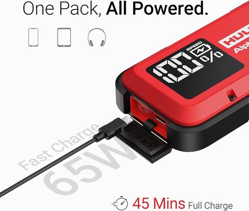 Hulkman Alpha ، Ultra Red ، 1000a 37WH Battery Jumper Starter Portable ، 12V قفزة للسيارات الحديثة مع كابلات الطائر ، لمحركات الديزل 6.5L GAS/3.0L ، شحن سريع 65 وات ، مصنفة IP65 ، شاشة LED كبيرة كبيرة in Kuwait