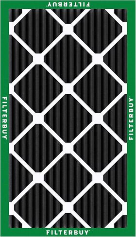 Filterbuy 25x25x1 Air Filter MERV 8 Odor Eliminator (2-Pack), Pleated HVAC AC Furnace Air Filters Replacement with Activated Carbon (Actual Size: 24.50 x 24.50 x 0.75 Inches) in Saudi Arabia
