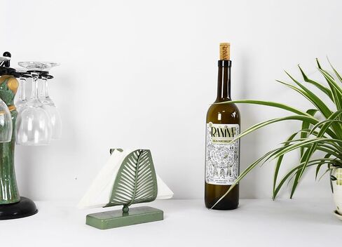 Modern Metal Napkin Holder for Dining Table, Upright Napkin Storage for Kitchen & Countertop, Multiple Color Leaves Tabletop Organizer & Letter Holder for Restaurant Coffee Shop, Dining Room Décor in Saudi Arabia