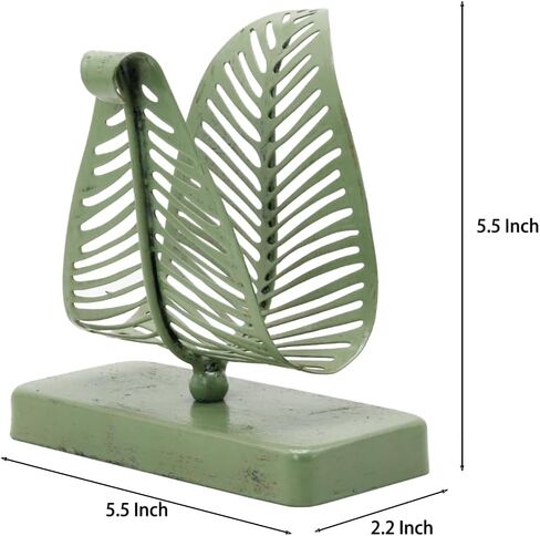 Modern Metal Napkin Holder for Dining Table, Upright Napkin Storage for Kitchen & Countertop, Multiple Color Leaves Tabletop Organizer & Letter Holder for Restaurant Coffee Shop, Dining Room Décor in Saudi Arabia