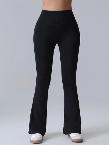 Women's Flare Leggings High Waisted Yoga Pants-Tummy Control Bottom Leggings in Kuwait