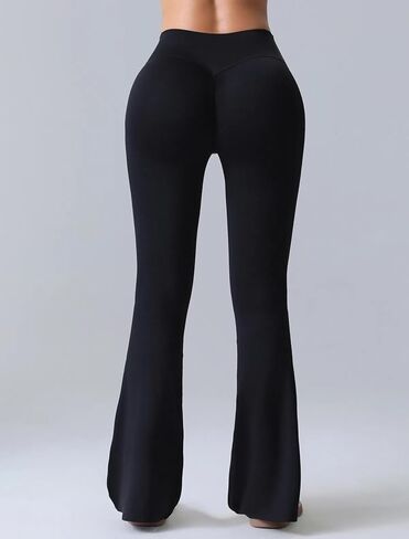 Women's Flare Leggings High Waisted Yoga Pants-Tummy Control Bottom Leggings in Kuwait