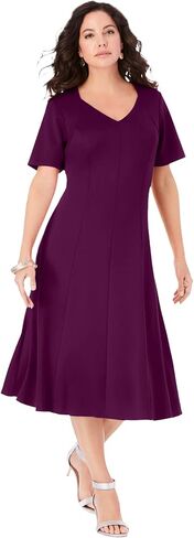 رومان النسائية زائد الحجم بونتي فستان متهور in Kuwait