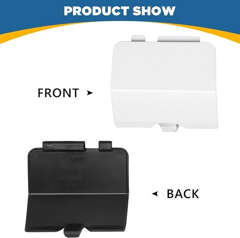 TOPUS Rear Bumper Tow Hook Cover for Mazda 6 Atenza 2013 2014 2015 2016 2017 Towing Eye Cap Trailer Hitch Cover GJR9-50-EL1-51 GJR9-50-EK1-51 (White, Left Driver Side) in Saudi Arabia