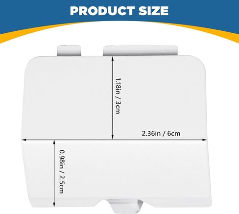 TOPUS Rear Bumper Tow Hook Cover for Mazda 6 Atenza 2013 2014 2015 2016 2017 Towing Eye Cap Trailer Hitch Cover GJR9-50-EL1-51 GJR9-50-EK1-51 (White, Left Driver Side) in Saudi Arabia