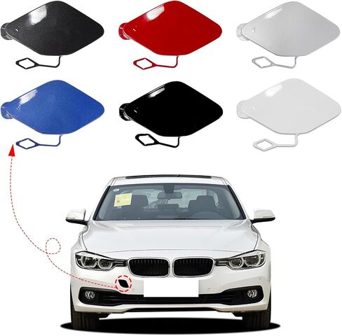 CAR الأمامي الوفير الوفير غطاء خطاف الغطاء قبعة سحب العين ل BMW 3 Series F30 F31 LCI Sedan Wagon FIT 320I 325D 328I 330D 330E 330I 340I 2017 2017 (WHITE) 5111739683777 in Kuwait