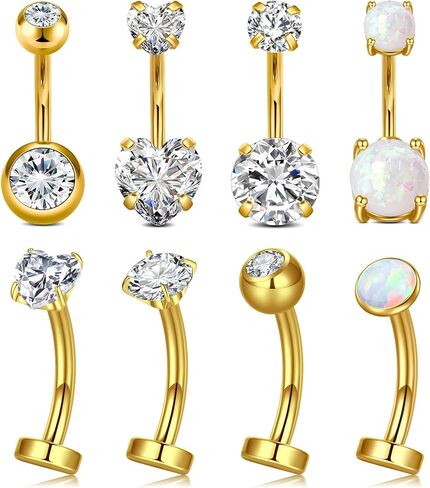 Briana Williams belly butly Ring Floating Belly Button Rings Flicker Belly Butly Betcing Hypewallergenic Stains Stains Steel Rings Bely Dercing Jewelry for Women 14g 10mm Silver Gold in Saudi Arabia