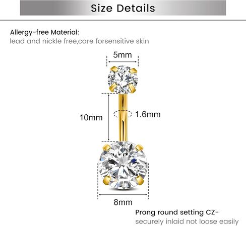 Briana Williams belly butly Ring Floating Belly Button Rings Flicker Belly Butly Betcing Hypewallergenic Stains Stains Steel Rings Bely Dercing Jewelry for Women 14g 10mm Silver Gold in Saudi Arabia