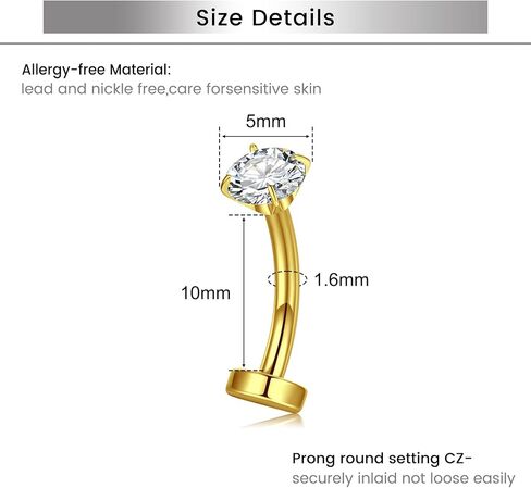 Briana Williams belly butly Ring Floating Belly Button Rings Flicker Belly Butly Betcing Hypewallergenic Stains Stains Steel Rings Bely Dercing Jewelry for Women 14g 10mm Silver Gold in Saudi Arabia