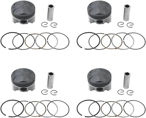 4 Sets Motorcycle STD ~ +100 Bore Size 56mm ~ 57mm Piston Kit & Rings For FZR400RR SP 3TJ FZ400 4YR FZR400 FZR FZ 400(Oversize 50) in Saudi Arabia