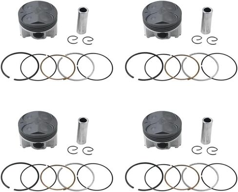 4 Sets Motorcycle STD ~ +100 Bore Size 56mm ~ 57mm Piston Kit & Rings For FZR400RR SP 3TJ FZ400 4YR FZR400 FZR FZ 400(Oversize 50) in Saudi Arabia