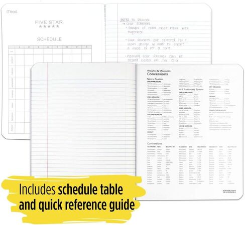 Five Star Composition Book, Notebook, College Ruled Paper, 100 Sheets, 9-1/2 x 7-1/2, Color Selected For You, 1 Count (09120) in Saudi Arabia