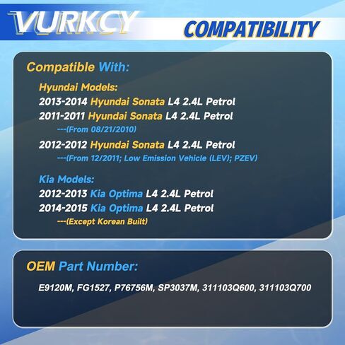 مجموعة وحدة مضخة الوقود الكهربائية متوافقة مع 2011 2012 2013 2014 Hyundai Sonata ، 2012 2013 2014 2015 Kia Optima ، L4 2.4L ، استبدال E9120M ، 546-2270 ، FG1527 in Saudi Arabia