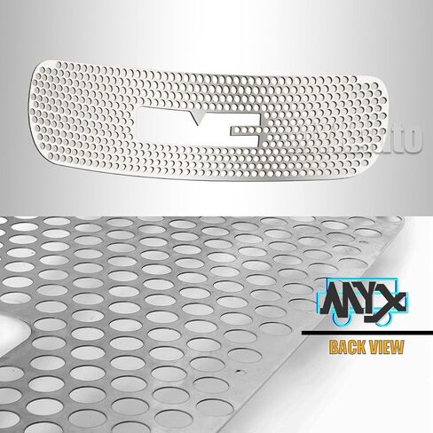 شواء الشبكة الأمامية يناسب 2001-2006 GMC Yukon & 1999-2002 Sierra 1500 & 2001-2006 Sierra Denali Stainless Steel Punch Chrome Grill Cut Grille in Kuwait