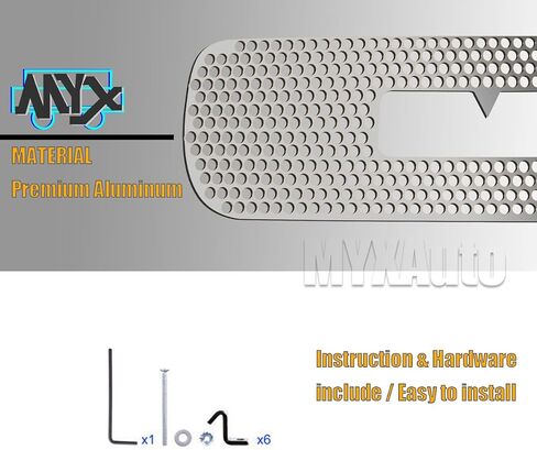 شواء الشبكة الأمامية يناسب 2001-2006 GMC Yukon & 1999-2002 Sierra 1500 & 2001-2006 Sierra Denali Stainless Steel Punch Chrome Grill Cut Grille in Kuwait