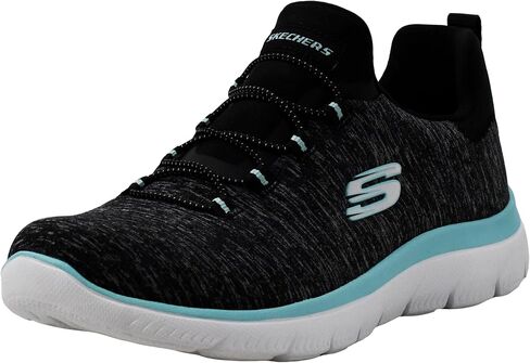 حذاء Skechers Summits Quick Getaway للسيدات، أسود، 8 M in Saudi Arabia