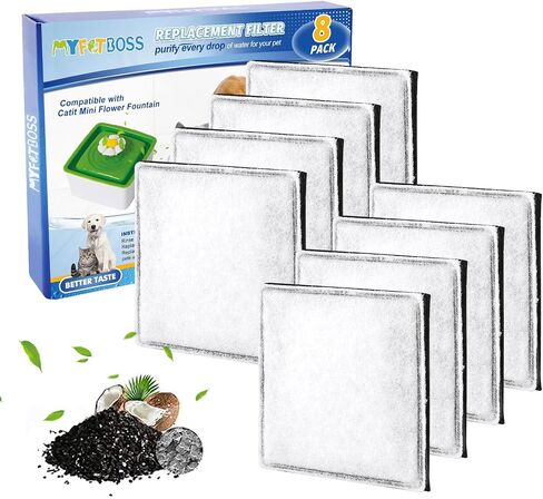 Cat Water Fountain Filter Fit for Premier Pet Fountain Filters Replacement, Pet Fountain Filter Replacement Compatible with Petsafe Aqua Fountain Aqua Cube, Aqua Falls & Current Fountain in Kuwait