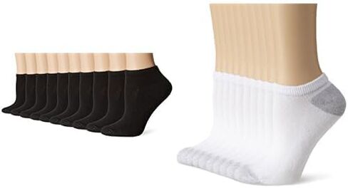 Hanes Women's Value Socks Low Cut and No Show Soft Moisture-Wicking Socks 10-Pack Bundle, 5-9 in Saudi Arabia