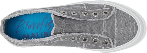 Blowfish Malibu Womens Play Sneaker (Medium, Light Grey Canvas, Numeric_7_Point_5) in Saudi Arabia
