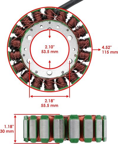 Caltric Stator & Gasket متوافق مع Suzuki Intruder 800 VS800GL 1992-1995 / VS750GLP RTRUDER 750 1988-1991 in Kuwait