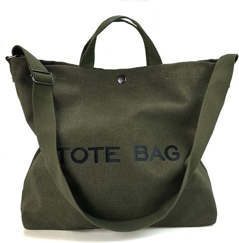 Women Canvas Tote Bag Travel Shoulder Bag Large Capacity Crossbody Top Handle Fashion Handbags in Saudi Arabia