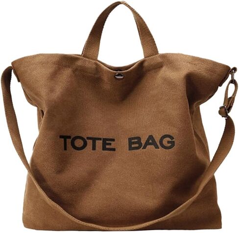 Women Canvas Tote Bag Travel Shoulder Bag Large Capacity Crossbody Top Handle Fashion Handbags in Saudi Arabia