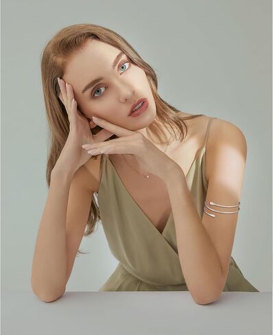 Arm Cuff Bracelet for Women Gold Arm Layered Cuff Gold Bangles Adjustable Coil Swirl Armlet ArmBand Stackable Jewelry for OutSide in Saudi Arabia