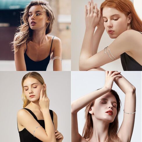 Arm Cuff Bracelet for Women Gold Arm Layered Cuff Gold Bangles Adjustable Coil Swirl Armlet ArmBand Stackable Jewelry for OutSide in Saudi Arabia