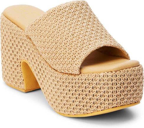 BEACH by Matisse Womens Como Block Athletic Sandals Casual High Heel 3" & Up - Brown - Size 7 M in Kuwait