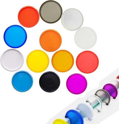 33pcs Discbound Planner Expansion Discs Loose Leaf Disc for Discbound Notebook Planner Scrapbook Binding(White,1.5inch/38mm) in Kuwait