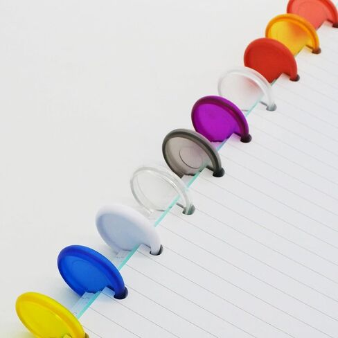33pcs Discbound Planner Expansion Discs Loose Leaf Disc for Discbound Notebook Planner Scrapbook Binding(White,1.5inch/38mm) in Kuwait