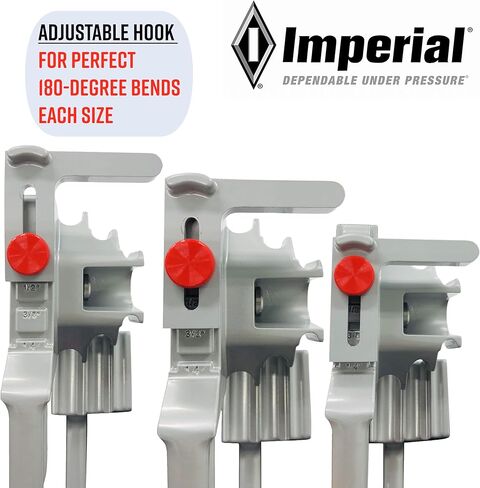 أداة ثني أنبوبية ثلاثية الرأس 370FH من إمبريال تول 180 درجة، 3/16 بوصة، 1/4 بوصة، 3/8 بوصة، و1/2 بوصة in Kuwait