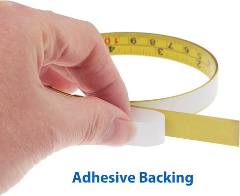 4Pcs Self-Adhesive Measuring Tape, 44 Inch Imperial and Metric Scale Workbench Ruler, Left-to-Right Sticky Measure Tape with Adhesive Backing for Woodworking, Saw, and Drafting Table in Yellow Steel in Saudi Arabia