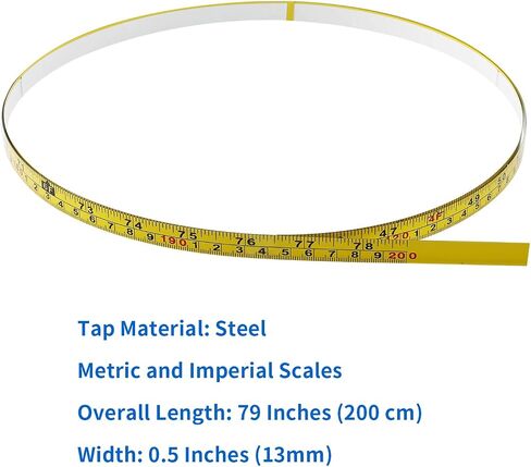 4Pcs Self-Adhesive Measuring Tape, 44 Inch Imperial and Metric Scale Workbench Ruler, Left-to-Right Sticky Measure Tape with Adhesive Backing for Woodworking, Saw, and Drafting Table in Yellow Steel in Saudi Arabia