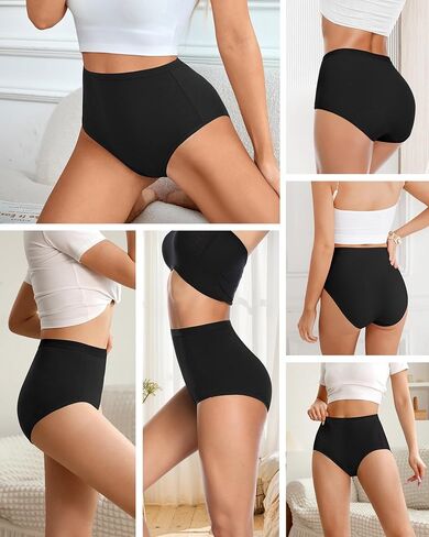 Annenmy High Waisted Panties Women's Cotton Underwear Full Coverage Briefs Soft Breathable Stretch Briefs Regular & Plus Size in Saudi Arabia