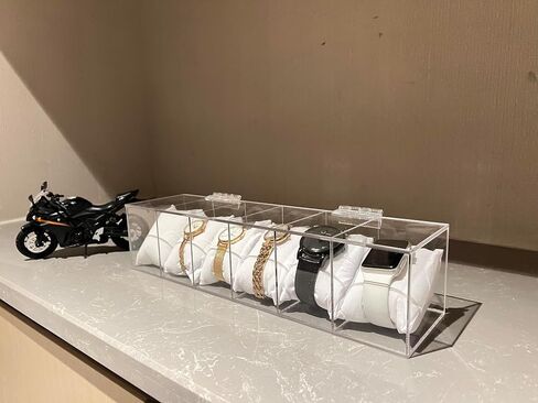 Elegant Watch Box Organizer For Man, Watch Case for Men Women with 6 Slots, Premium Acrylic Watch Holder and Watch Box,Perfect for Display and Storage in Saudi Arabia