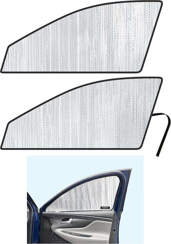 النافذة الجانبية المقعد الأمامي العاكس Sunshade مخصص لعام 2019 2020 2021 2022 2023 Hyundai Santa Fe SUV ، ملحقات حماية من أشعة الشمس الهجينة ، الهجينة ، الهجينة ، (مجموعة 2) in Kuwait