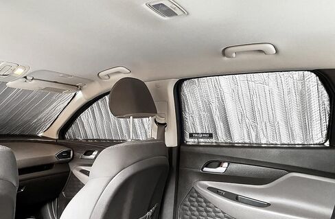 النافذة الجانبية المقعد الأمامي العاكس Sunshade مخصص لعام 2019 2020 2021 2022 2023 Hyundai Santa Fe SUV ، ملحقات حماية من أشعة الشمس الهجينة ، الهجينة ، الهجينة ، (مجموعة 2) in Kuwait