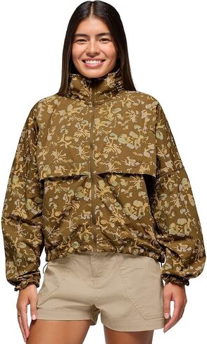 Prana Encinitas Windbreaker - Women's, Retro Olive DigibLoleom, XS in Saudi Arabia