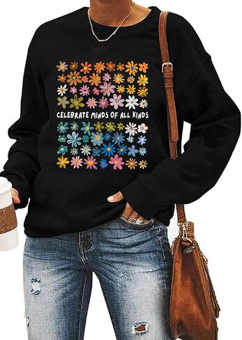 Ykomow Autism Awareness Sweatshirt Women Long Sleeve Autism Acceptance shirt Autism Mama Blouse Tops in Kuwait