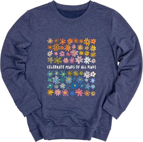 Ykomow Autism Awareness Sweatshirt Women Long Sleeve Autism Acceptance shirt Autism Mama Blouse Tops in Kuwait