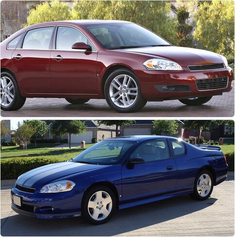 لعام 2006 2007 2008 2009 2010 2011 2012 2013 مجموعة مصباح تشيفي إمبالا متوافقة مع 14-16 Impala Limited / 06-07 Monte Carlo Chrome Housing House Replector Pair in Kuwait