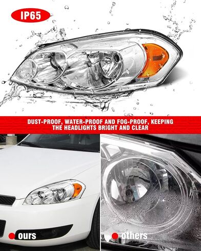 لعام 2006 2007 2008 2009 2010 2011 2012 2013 مجموعة مصباح تشيفي إمبالا متوافقة مع 14-16 Impala Limited / 06-07 Monte Carlo Chrome Housing House Replector Pair in Kuwait