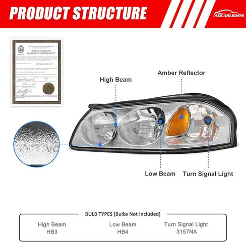لعام 2006 2007 2008 2009 2010 2011 2012 2013 مجموعة مصباح تشيفي إمبالا متوافقة مع 14-16 Impala Limited / 06-07 Monte Carlo Chrome Housing House Replector Pair in Saudi Arabia