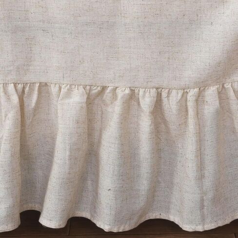 JadeRich One Piece Couch Cover Ruffle Hem Sofa Towel Cotton Linen Sofa Protector in Kuwait