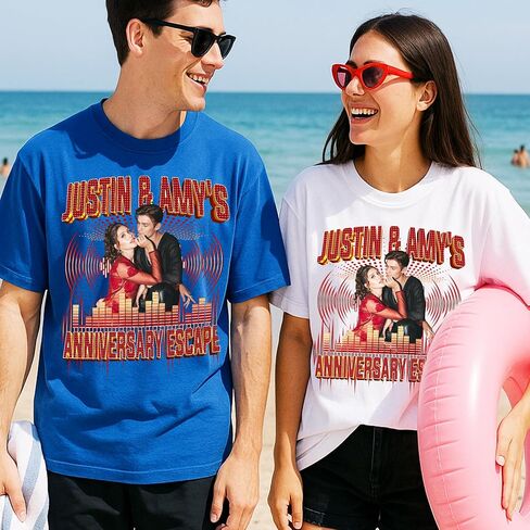 H-DEWALL Customized T Shirts Personalized Gifts for Boyfriend Gift Ideas Custom Bootleg Birthday Gifts for Men Graphic Tees in Saudi Arabia
